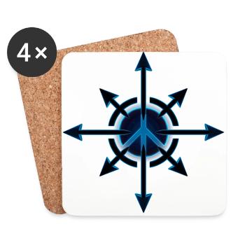 Peace within chaos - Coasters (set of 4) - white - Front