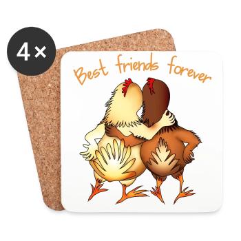 Best Friends Forever - Coasters (set of 4) - white - Front