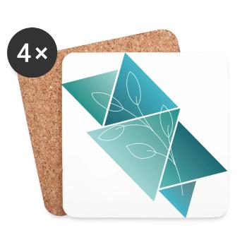 Triangleplant - Dessous de verre (lot de 4) - blanc - Devant