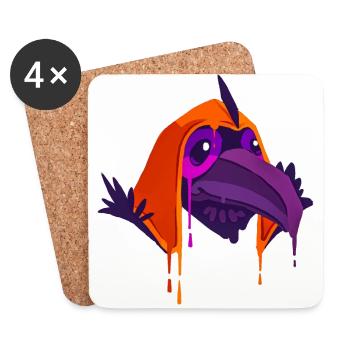 Ein Schönes und Lustiges Kenku Vogel Design - Untersetzer (4er-Set) - Weiß - Vorne