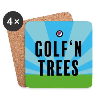 golf n trees - Untersetzer (4er-Set) - Weiß - Vorne