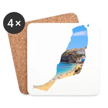 Fuerteventura Island / Morro Jable - Coasters (set of 4) - white - Front