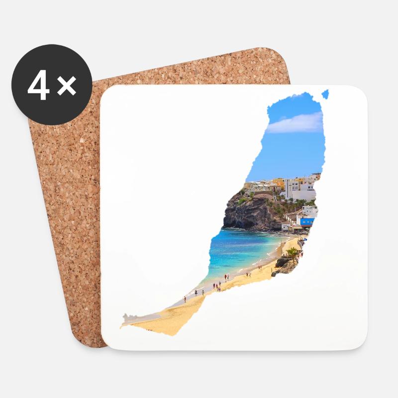 Fuerteventura Island / Morro Jable - Untersetzer (4er-Set) - Weiß