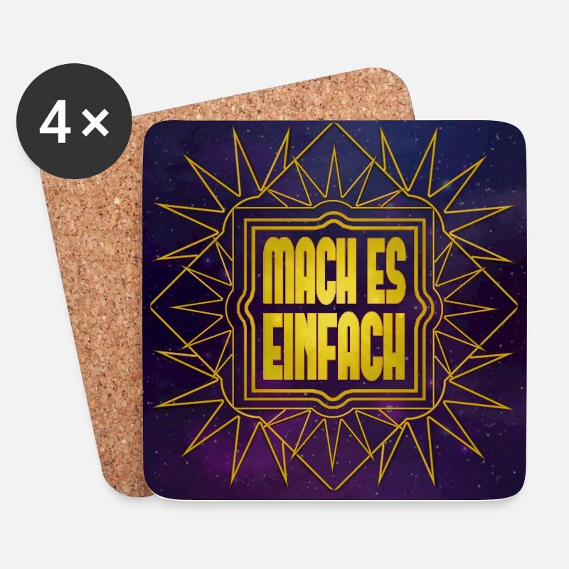 MAKE IT EASY - Univers - Dessous de verre (lot de 4) - blanc