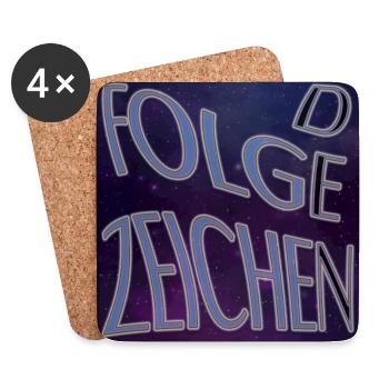 Folge den Zeichen - Universum - Untersetzer (4er-Set) - Weiß - Vorne