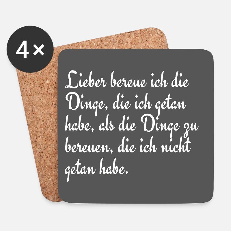 Bereuen Motivation - Untersetzer (4er-Set) - Weiß
