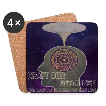 Power of Thought - Universe - Coasters (set of 4) - white - Front