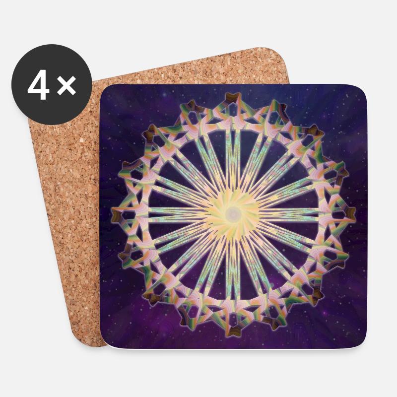 Spoke Sun x - Universe - Coasters (set of 4) - white