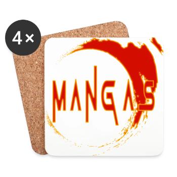 Mangas - Dessous de verre (lot de 4) - blanc - Devant