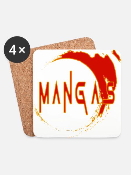 Manga - Coasters (set of 4) - white