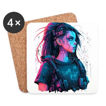 Gorgeous Girl For Fiction Lovers - Coasters (set of 4) - white - Front