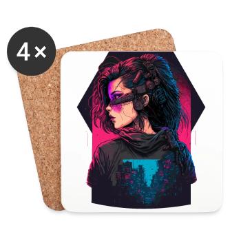 Science Fiction Lady das ausgezeichnete Geschenk für - Untersetzer (4er-Set) - Weiß - Vorne