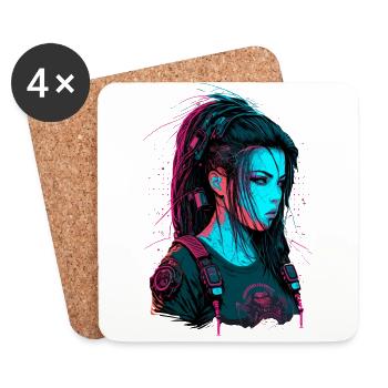 Breathtaking Digital Painting of a Science - Coasters (set of 4) - white - Front