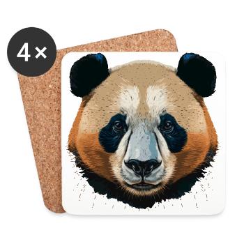 Wüstenpanda - Untersetzer (4er-Set) - Weiß - Vorne