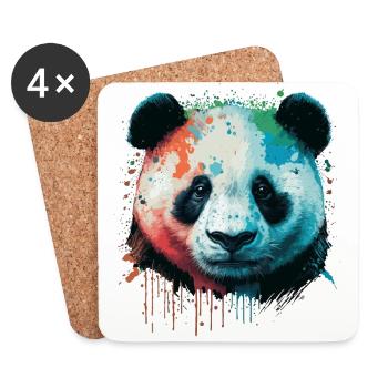 Panda Gift For Girls - Coasters (set of 4) - white - Front