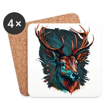 Deer Lover - Coasters (set of 4) - white - Front