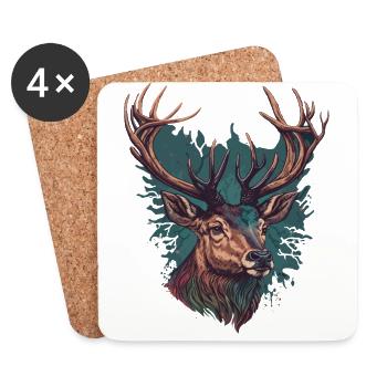 Caribou - Coasters (set of 4) - white - Front