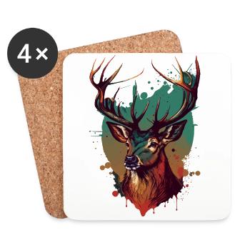 Lustig Lieber Kopf - Untersetzer (4er-Set) - Weiß - Vorne