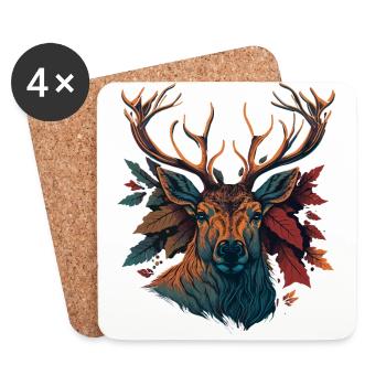 Deer Hunting Lover - Coasters (set of 4) - white - Front