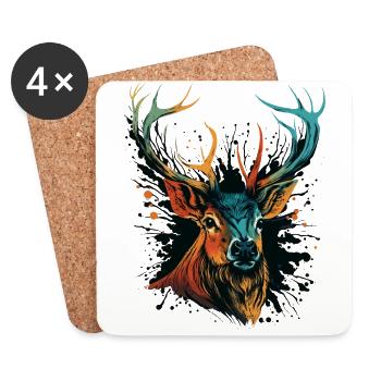 Wild Animal Lover - Coasters (set of 4) - white - Front