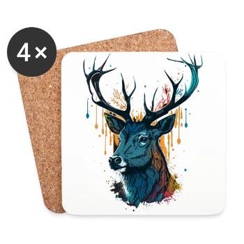 Buck Lover - Coasters (set of 4) - white - Front