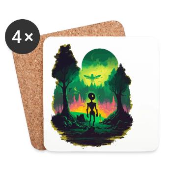 Geschenke - Untersetzer (4er-Set) - Weiß - Vorne