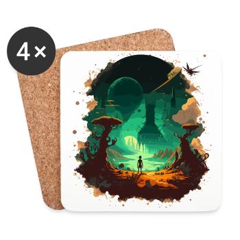 Un autre monde - Dessous de verre (lot de 4) - blanc - Devant