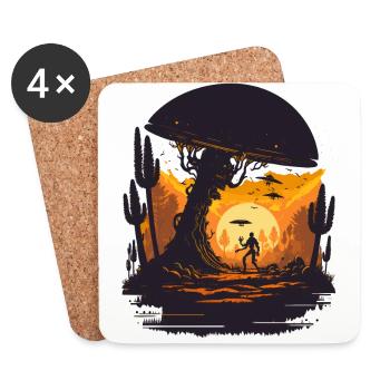 Hors de ce monde - Dessous de verre (lot de 4) - blanc - Devant
