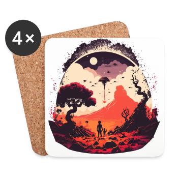 Es ist da draußen - Untersetzer (4er-Set) - Weiß - Vorne
