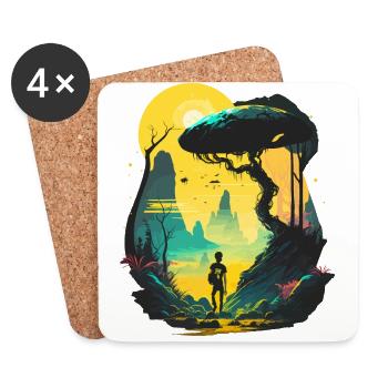 Trippy - Dessous de verre (lot de 4) - blanc - Devant