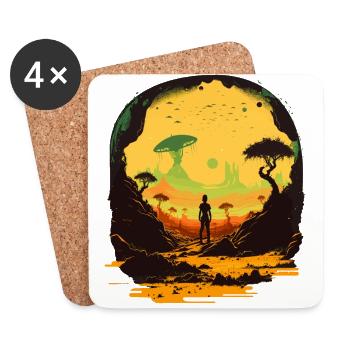 Landscape - Coasters (set of 4) - white - Front