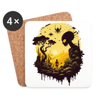 Alien Universe - Coasters (set of 4) - white - Front
