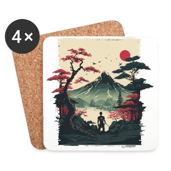 Japanese Art - Coasters (set of 4) - white - Front