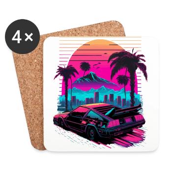 80s Video Game - Coasters (set of 4) - white - Front