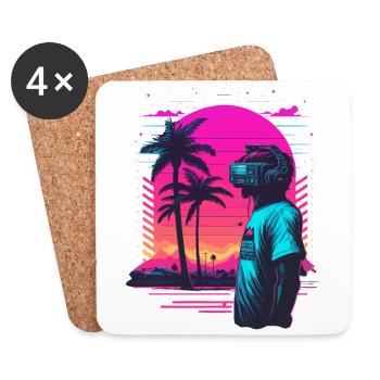 Music Dude - Coasters (set of 4) - white - Front