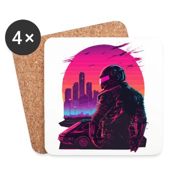 Retro Racing - Coasters (set of 4) - white - Front