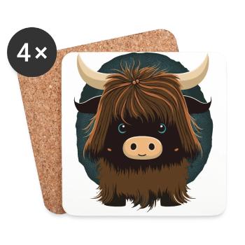 Funny Yak Gift - Coasters (set of 4) - white - Front