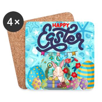 Happy holidays. Christmas. - Coasters (set of 4) - white - Front