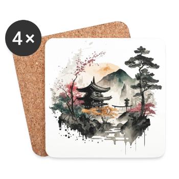 Sakura - Untersetzer (4er-Set) - Weiß - Vorne