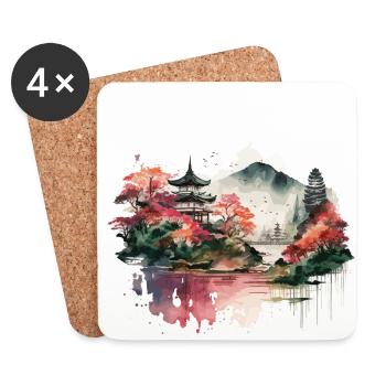 Mountain - Coasters (set of 4) - white - Front