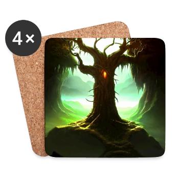 Elder Tree god - Untersetzer (4er-Set) - Weiß - Vorne