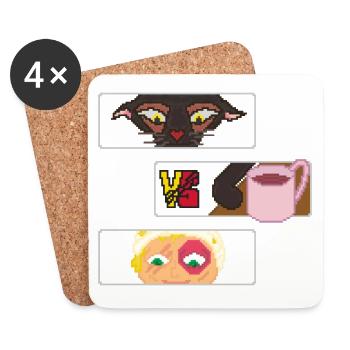 THE CURIOSITY - Coasters (set of 4) - white - Front