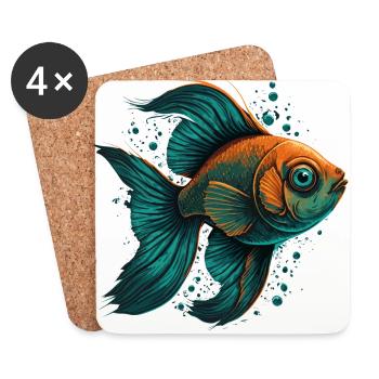 Fish Eye - Coasters (set of 4) - white - Front