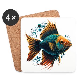 Deep Sea Creature - Coasters (set of 4) - white - Front