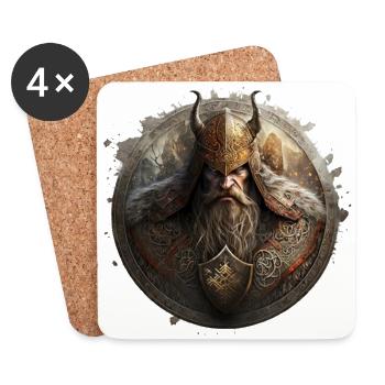 Viking warriors Norse mythology - Coasters (set of 4) - white - Front