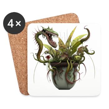 Carnivorous plants: The next scare? - Coasters (set of 4) - white - Front