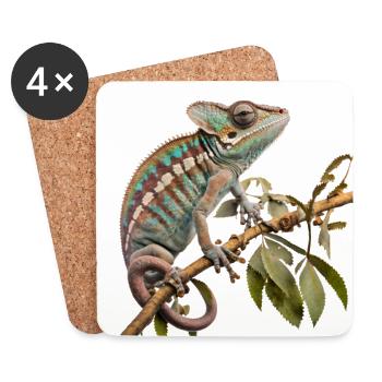 Chameleon Power - Coasters (set of 4) - white - Front
