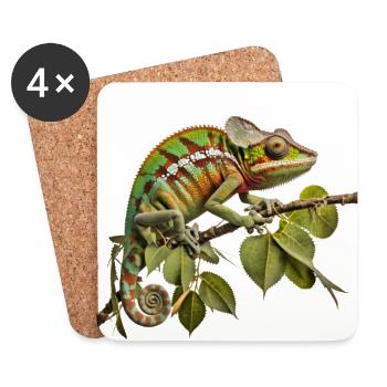 Chameleon glamour - Coasters (set of 4) - white - Front