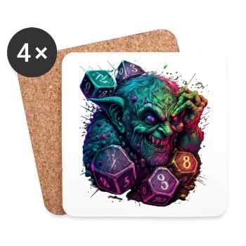 Chaos and Color: The Troll of LoL - Coasters (set of 4) - white - Front