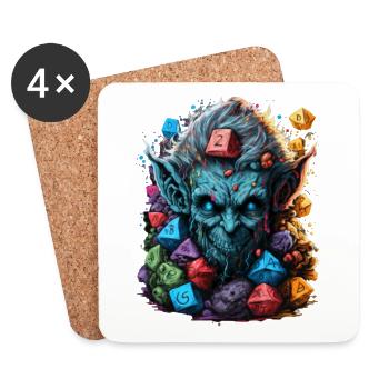 Le Troll Multidimensionnel de LoL - Dessous de verre (lot de 4) - blanc - Devant